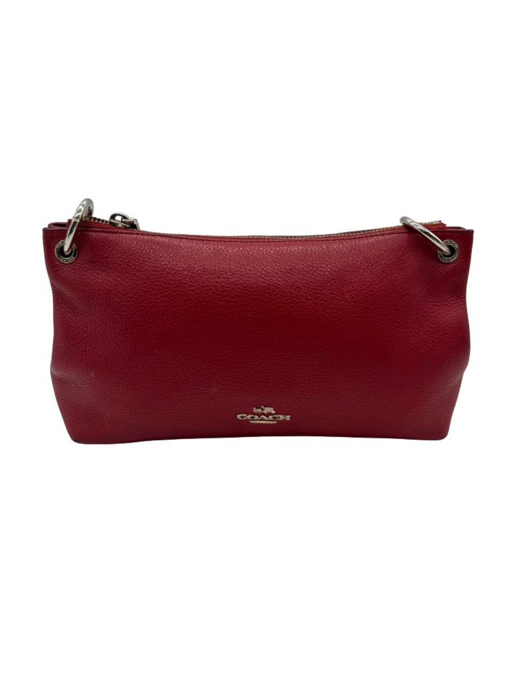 Coach Red Pebbled Leather Charley Crossbody